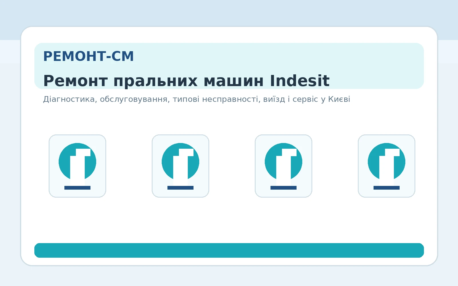 Ремонт пральних машин Indesit у Києві